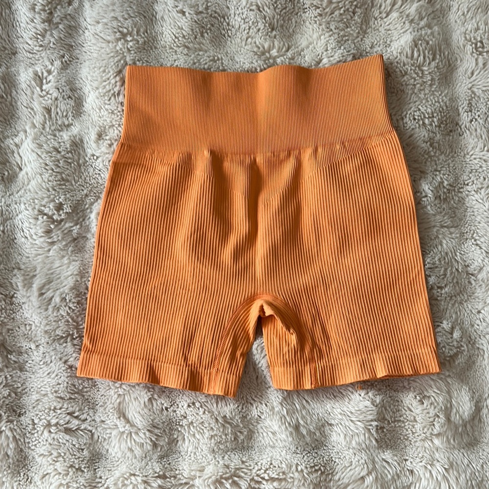 Orange gym Shorts compressive Fit